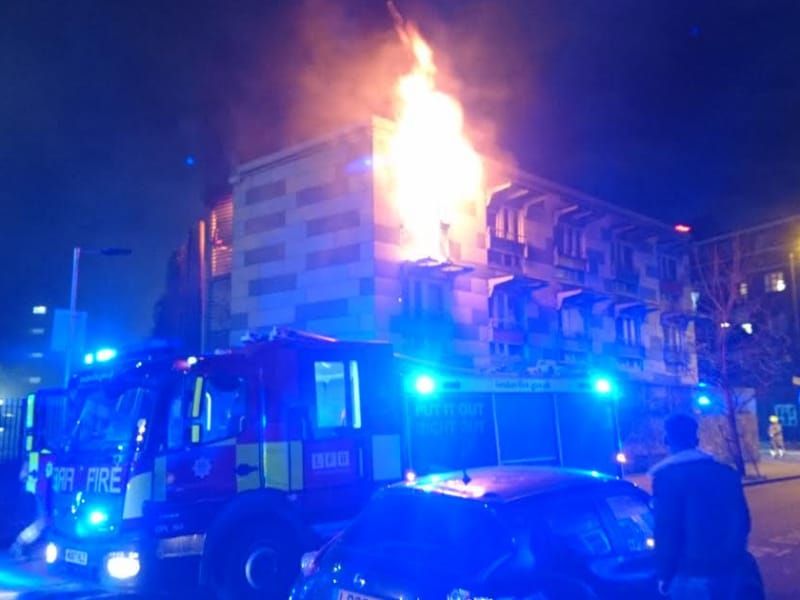 Webber Street fire on Christmas morning: four taken to hospital