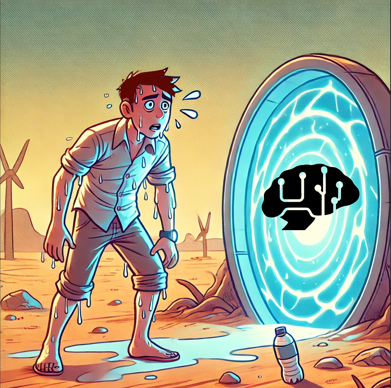animated character staring at portal