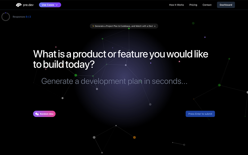 Describe your high-level project to&nbsp;pre.dev