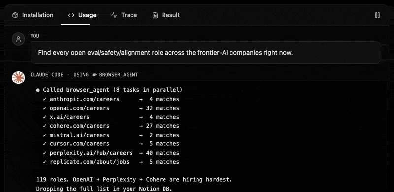 Browser Agents Use Case Job Postings (find open roles on multiple sites)