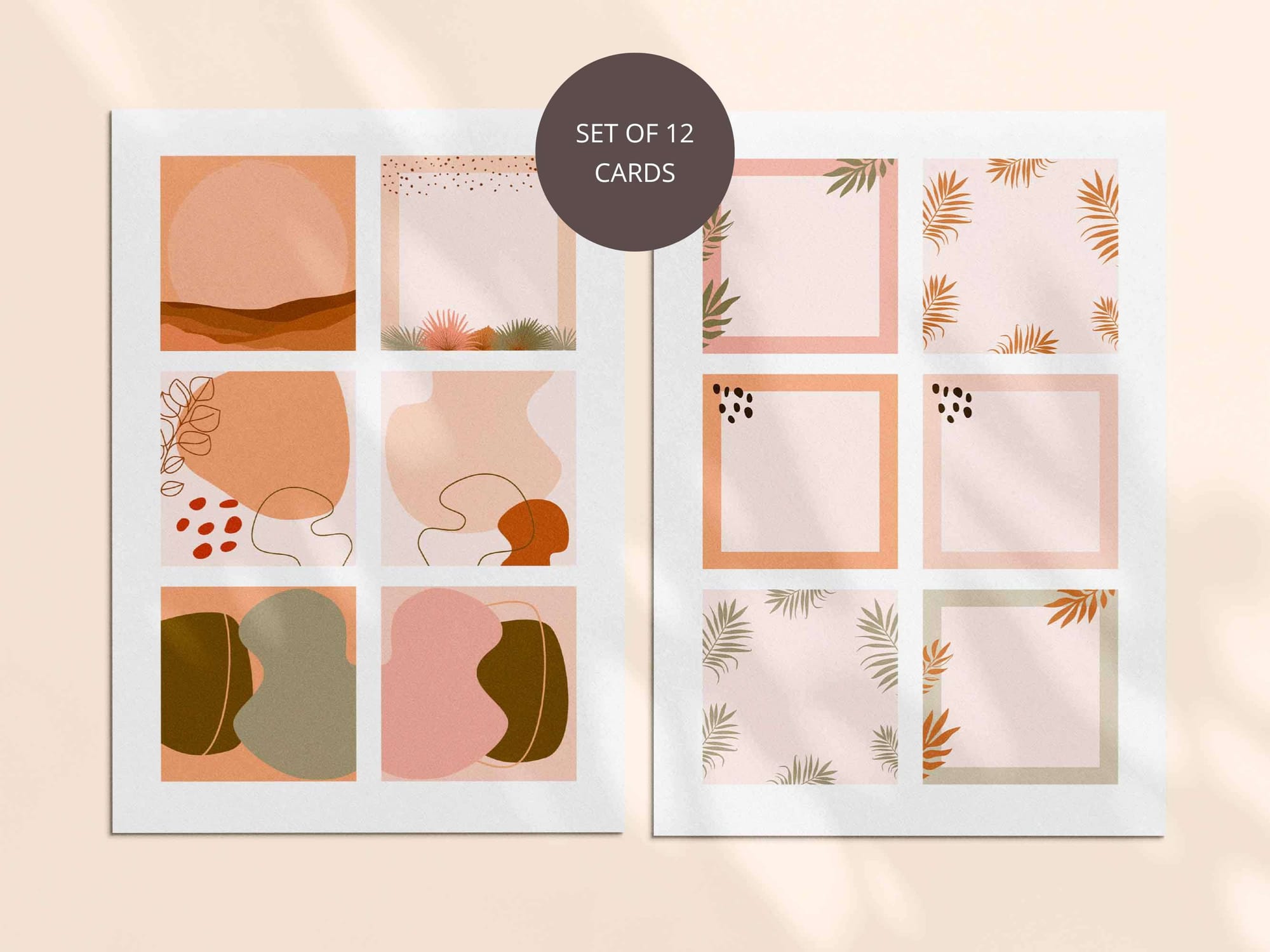 36 printable blank affirmation cards in boho design style, featuring beautiful black women.