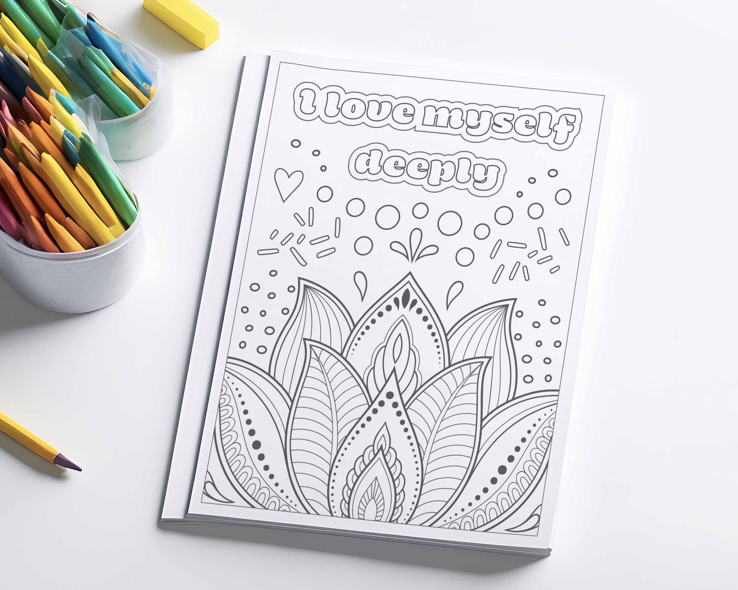 Printable anxiety relief coloring sheet.