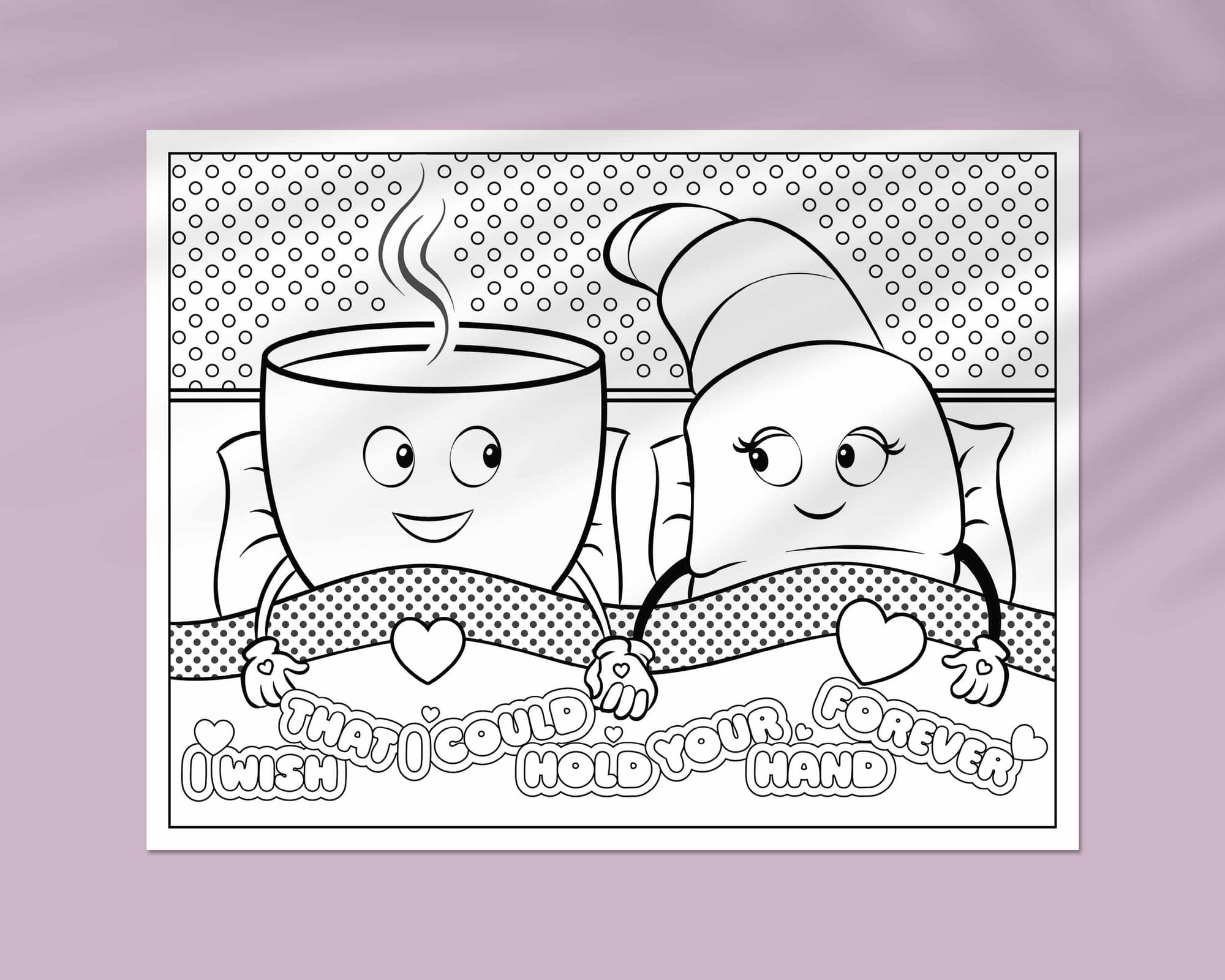 Printable cute, funny coloring sheet.