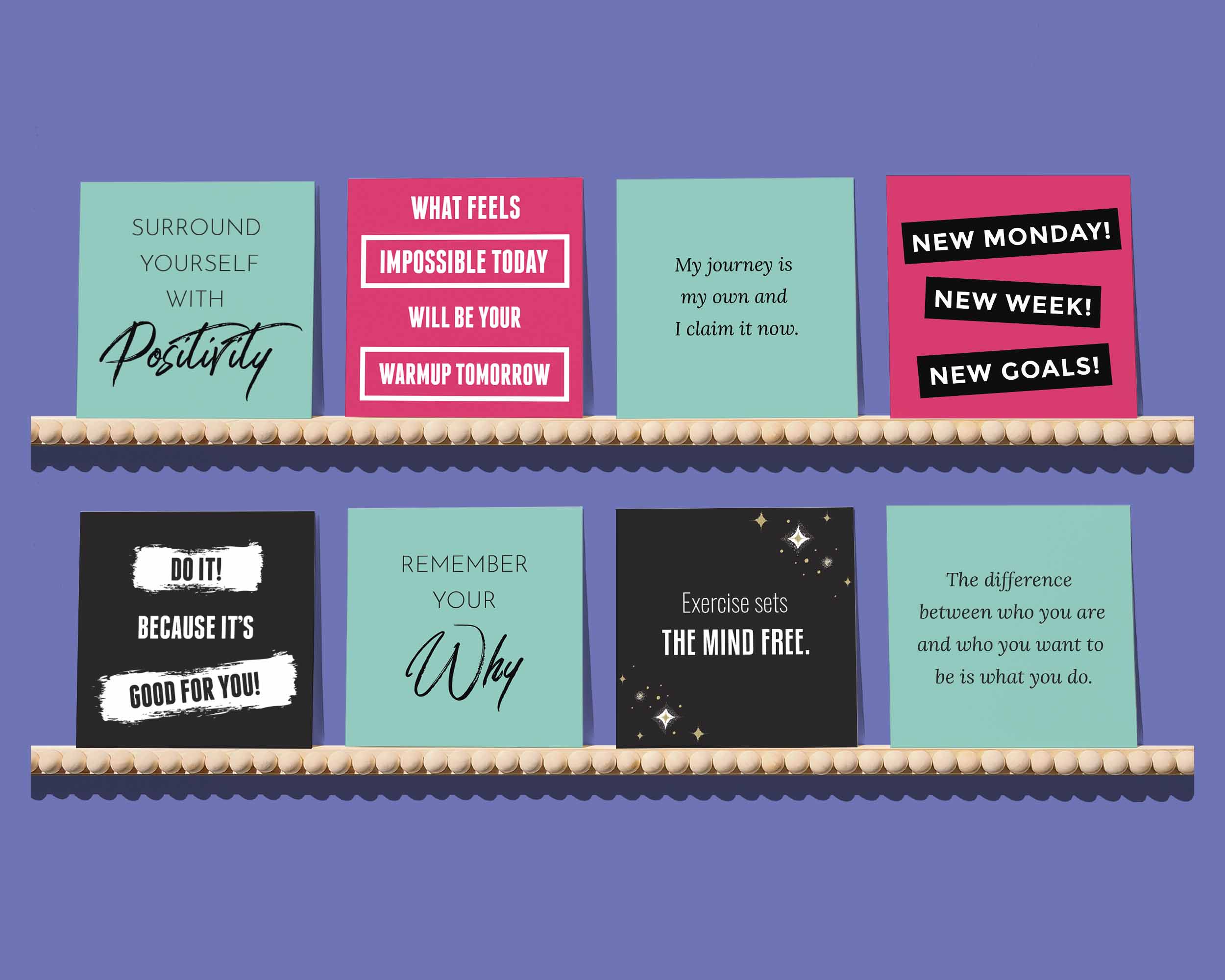 36 motivational quote cards