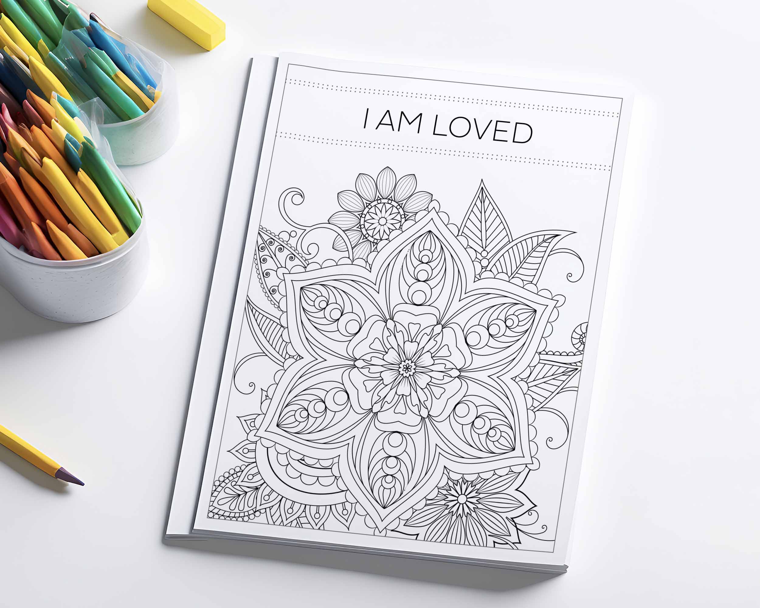 Printable anxiety relief coloring sheet.