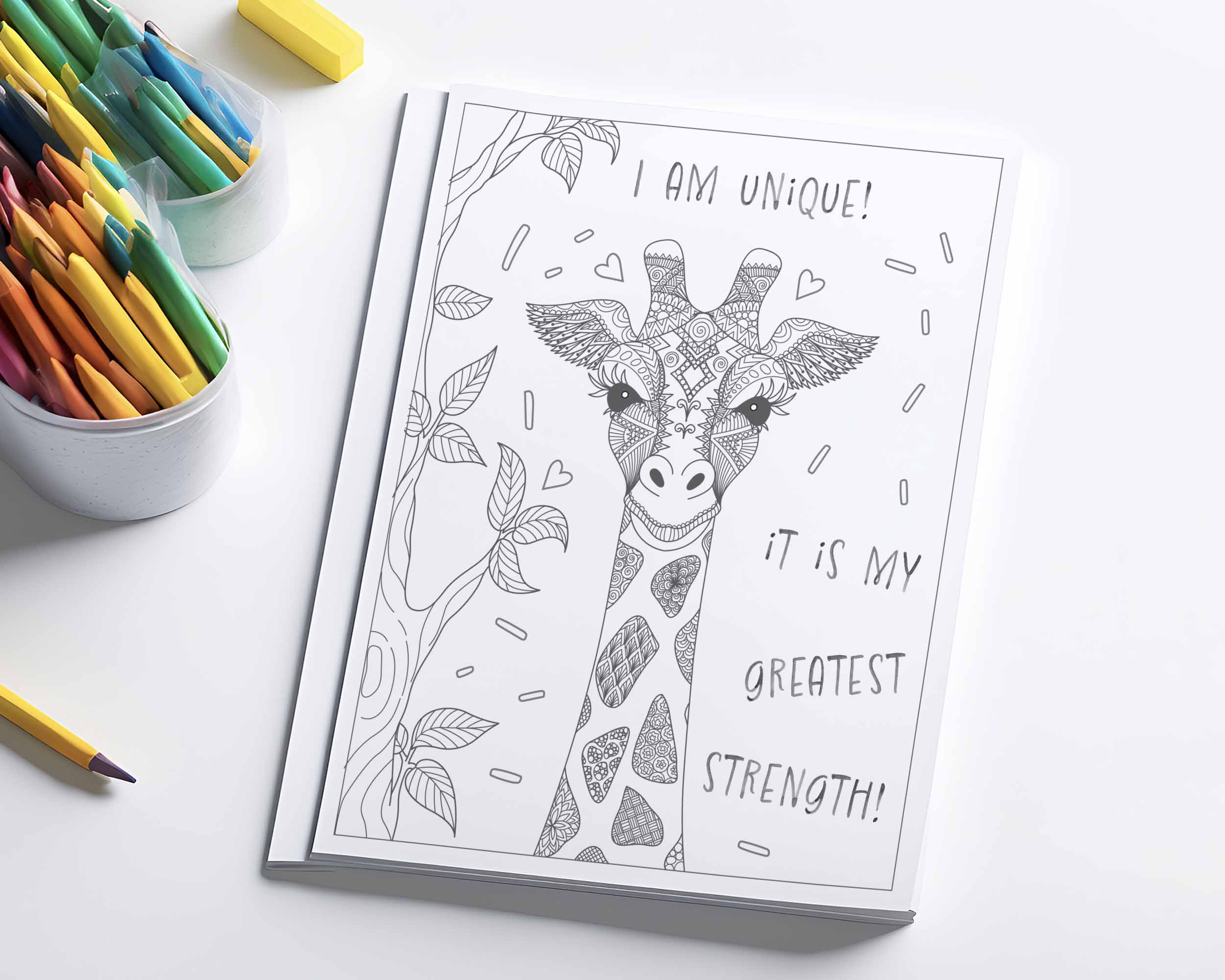Printable anxiety relief coloring sheet.