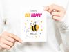 Printable fun kids positivity poster with the quote, "I choose to bee happy."