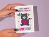 Printable fun cute sweet friendship card with quote, "I think I kind of, sort of, a little bit love you!"