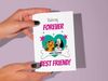 Printable fun cute sweet friendship card for best friends with quote, "you're my forever best friend!"