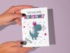 Printable fun dinosaur friendship card with quote, "You're sooo totally roarsome!"