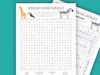 Printable African safari animals word search for kids.