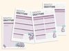 Nightly Journal. Printable PDF gratitude worksheets with journal prompts for reflection and letting go.