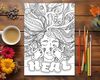  spiritual healing coloring page for adults