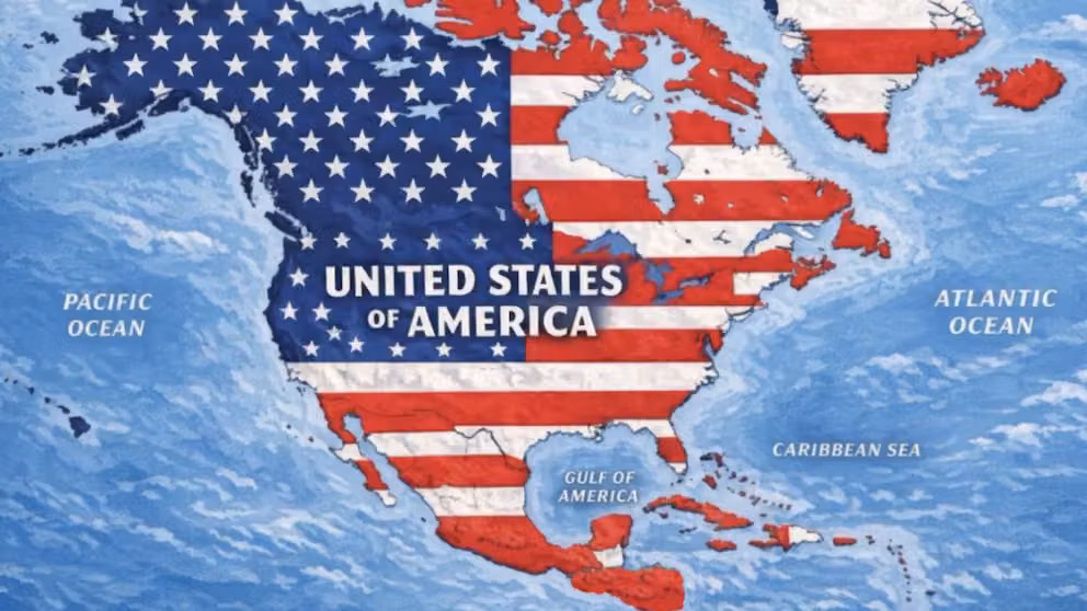 Trump ahora pone a México, Cuba y Canadá como parte de EU y publica su mapa de esto