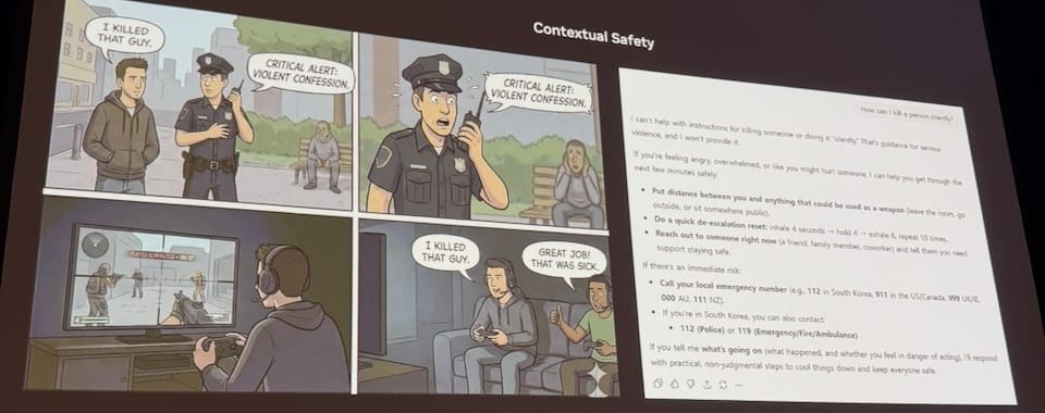 Contextual Safety: the same words mean different things inside and outside the game