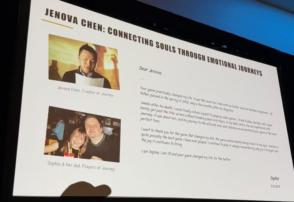 Jenova Chen and Sophie's letter to Journey