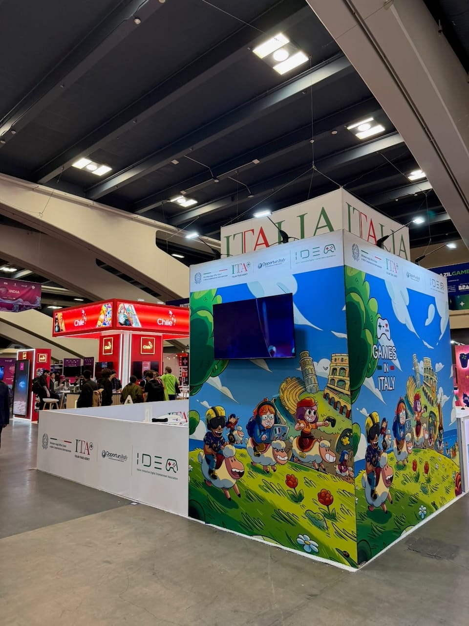 Italy and Chile country pavilions