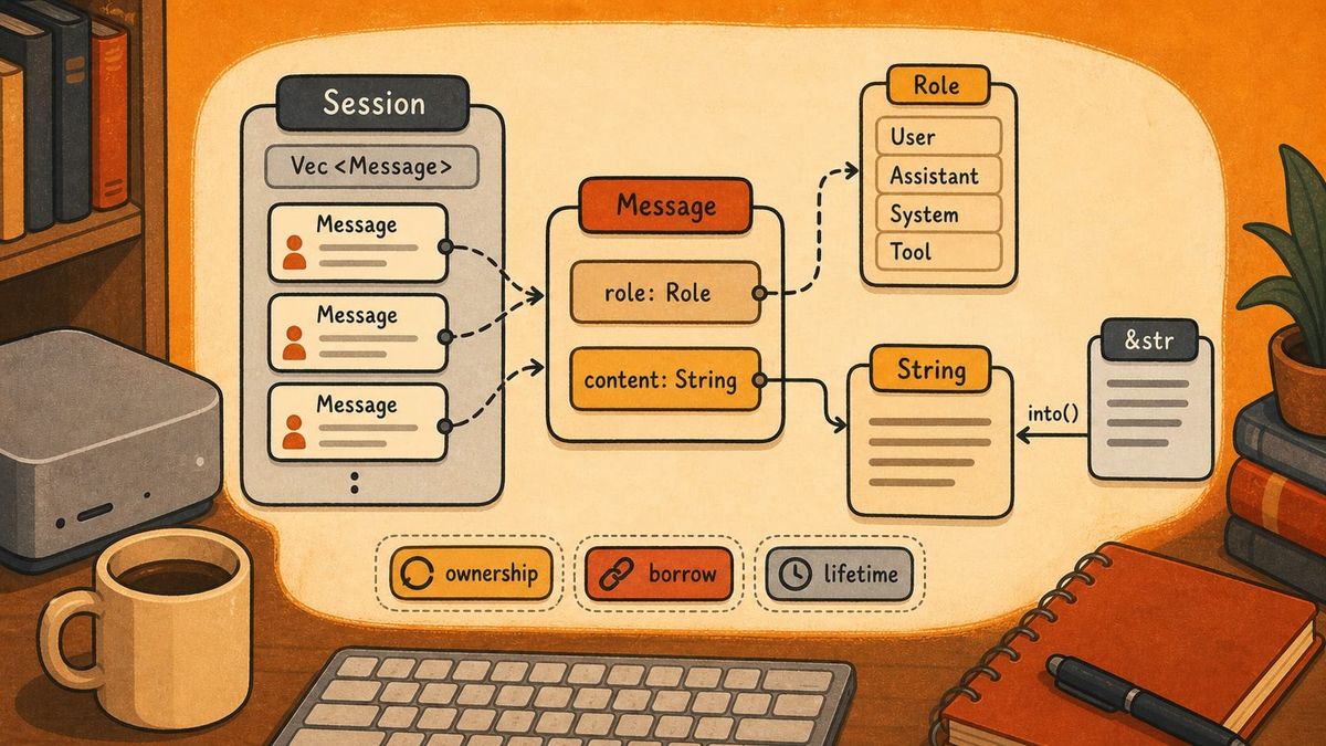 Building a Local-First Agent Framework in Rust (Part 3): Modeling Messages, Roles, and Sessions