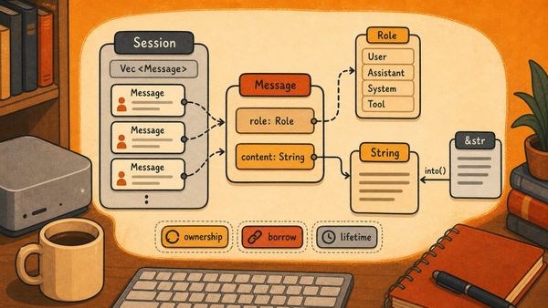 Building a Local-First Agent Framework in Rust (Part 3): Modeling Messages, Roles, and Sessions