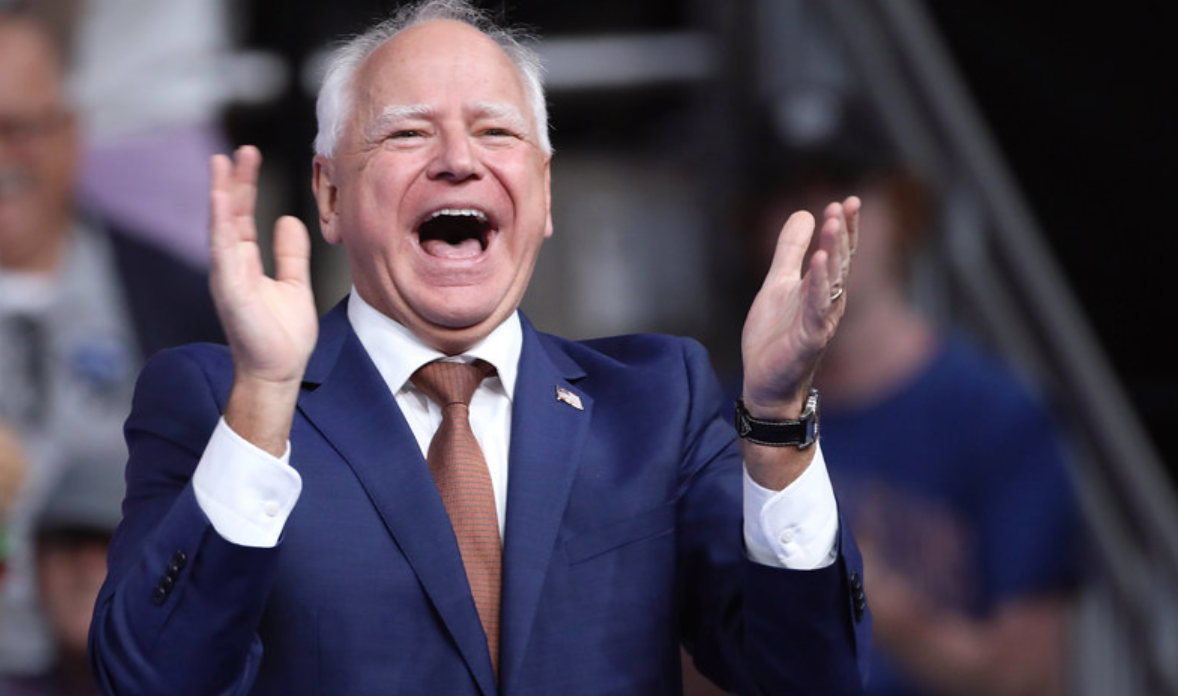 Tim Walz Sits Silently When Asked, ‘Who Is The Leader of the Democratic Party?’