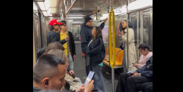 Watch: Woman's Attempt to Steal MAGA Hat on NYC Subway Ends in Painful Blunder