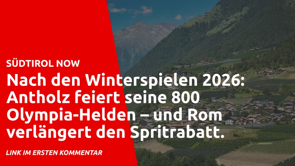 SN-News: Nach den Winterspielen 2026: Antholz feiert seine 800 Olympia-Helden – und Rom verlängert den Spritrabatt