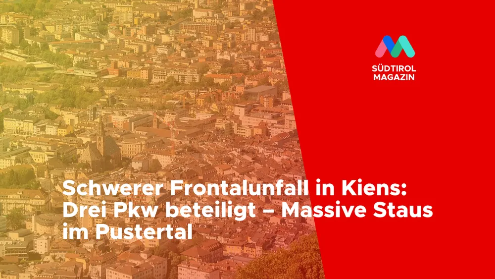 Schwerer Frontalunfall in Kiens: Drei Pkw beteiligt – Massive Staus im Pustertal