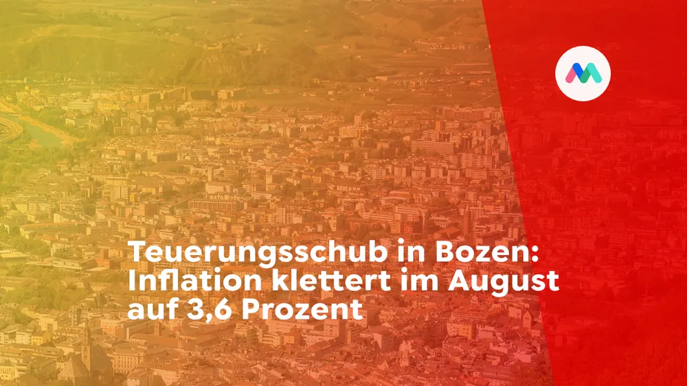 Teuerungsschub in Bozen: Inflation klettert im August auf 3,6 Prozent