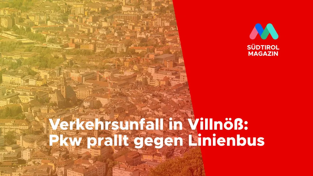Verkehrsunfall in Villnöß: Pkw prallt gegen Linienbus