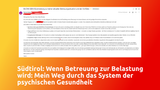 Südtirol: Wenn Betreuung zur Belastung wird: Mein Weg durch das System der psychischen Gesundheit
