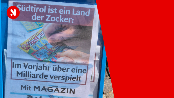 Über eine Milliarde Euro! So viel Geld verspielen die Südtiroler pro Jahr