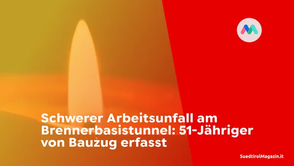 Schwerer Arbeitsunfall am Brennerbasistunnel: 51-Jähriger von Bauzug erfasst