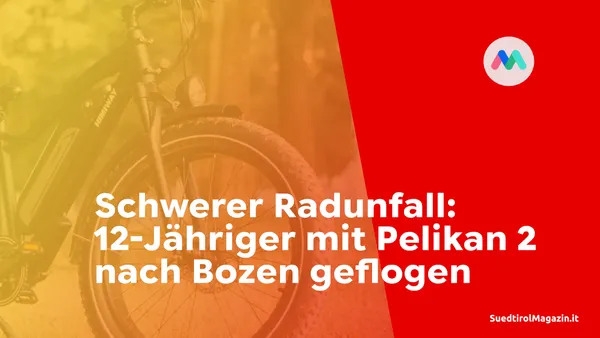 Schwerer Radunfall im Vinschgau: 12-jähriger Bub mit Hubschrauber nach Bozen geflogen