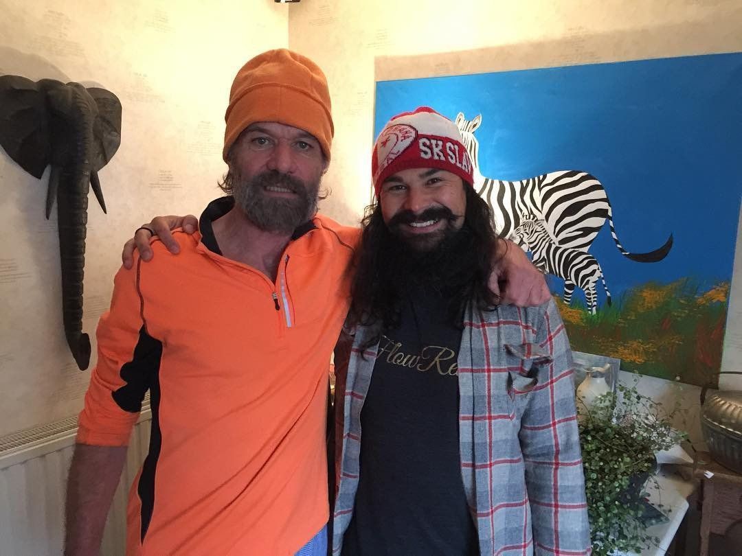 TONE FLOREAL CHANNELS THE ICEMAN WIM HOF DURING A SNOWSTORM