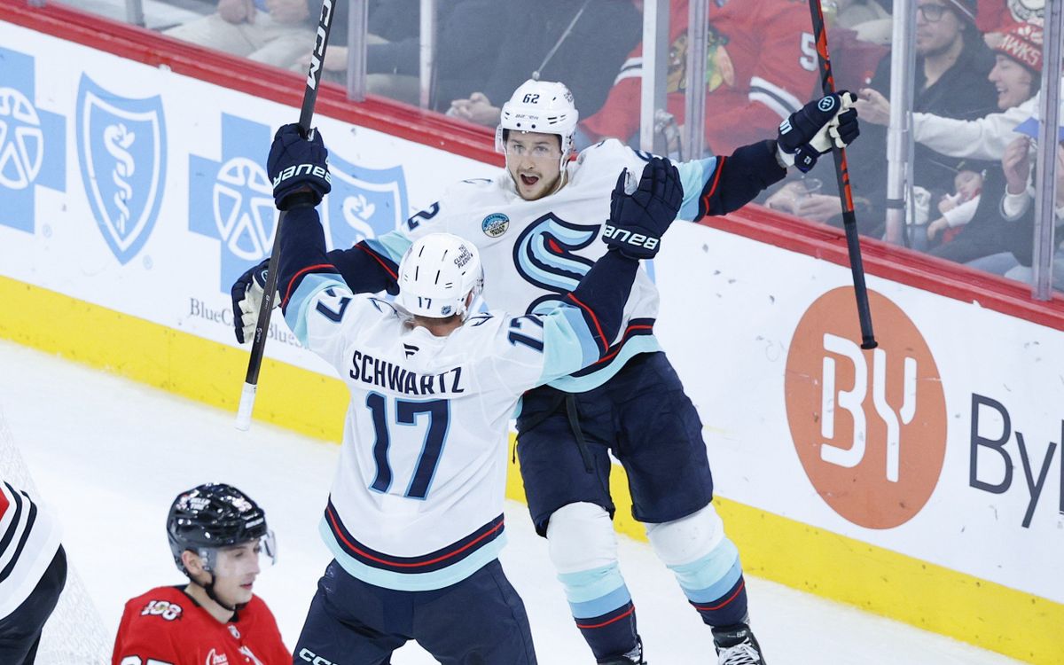 Third-Period Comeback Leads Kraken to 3-2 Win Against Blackhawks