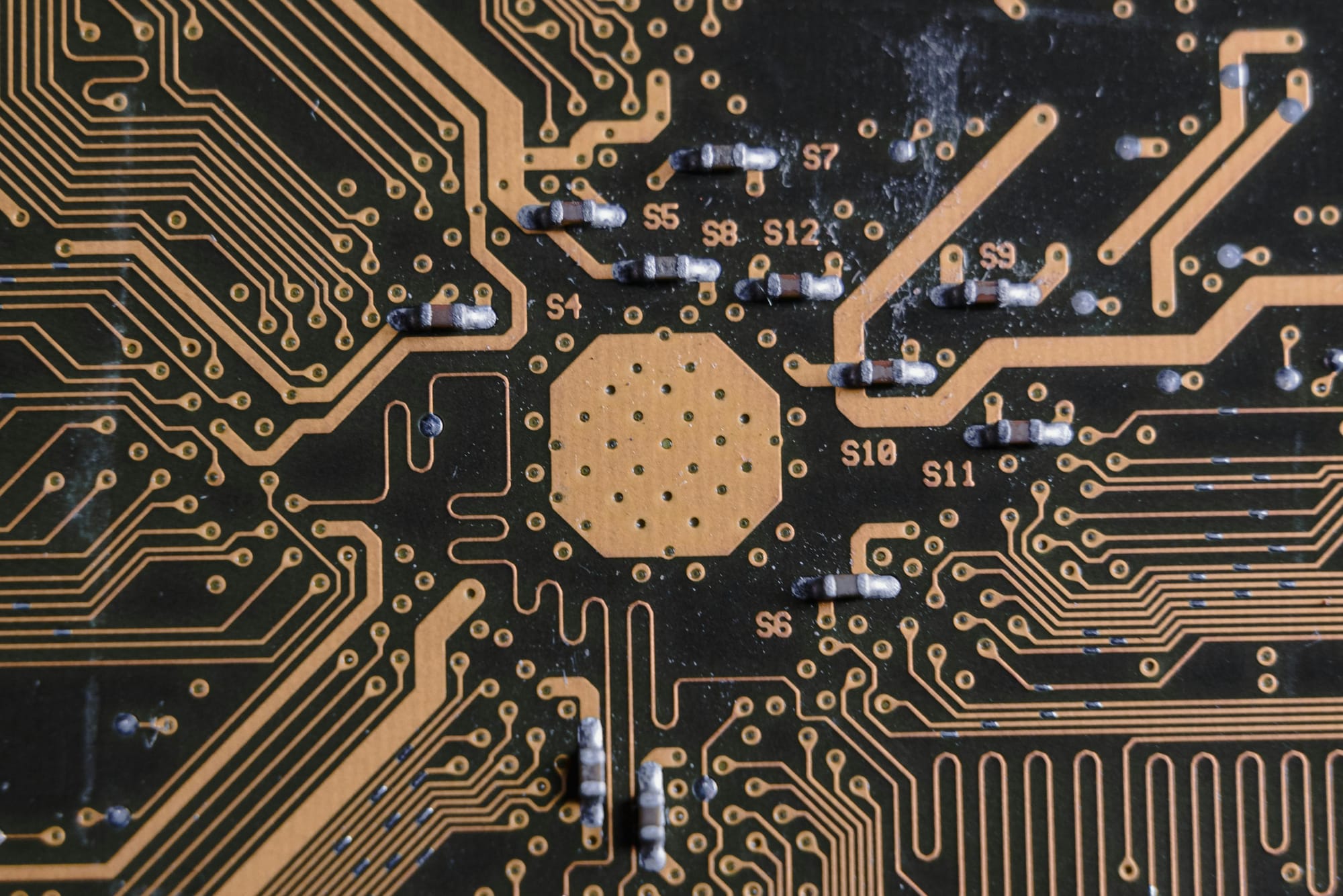 Close-Up of a Computer Chip