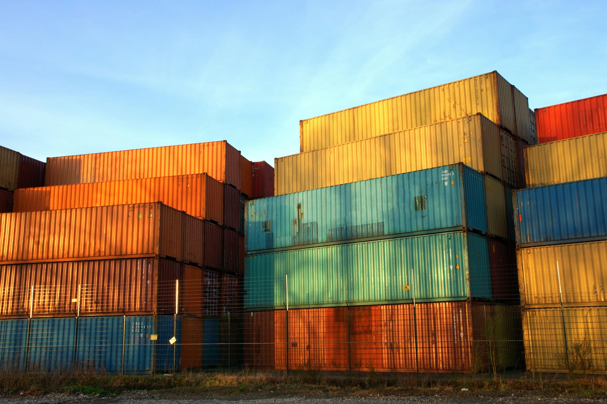 Shipping Containers Stacked up