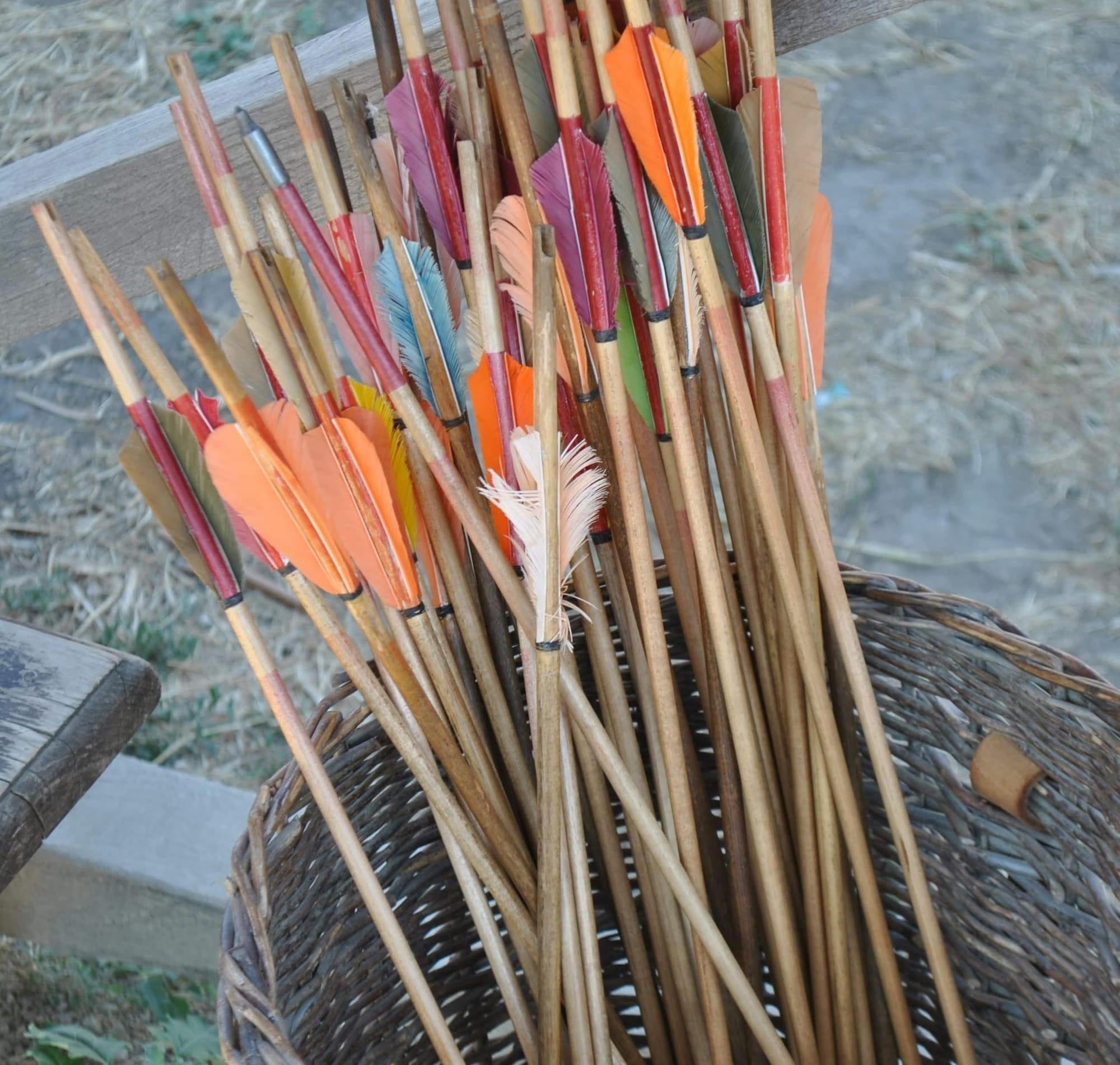Basket of Wooden Arrows