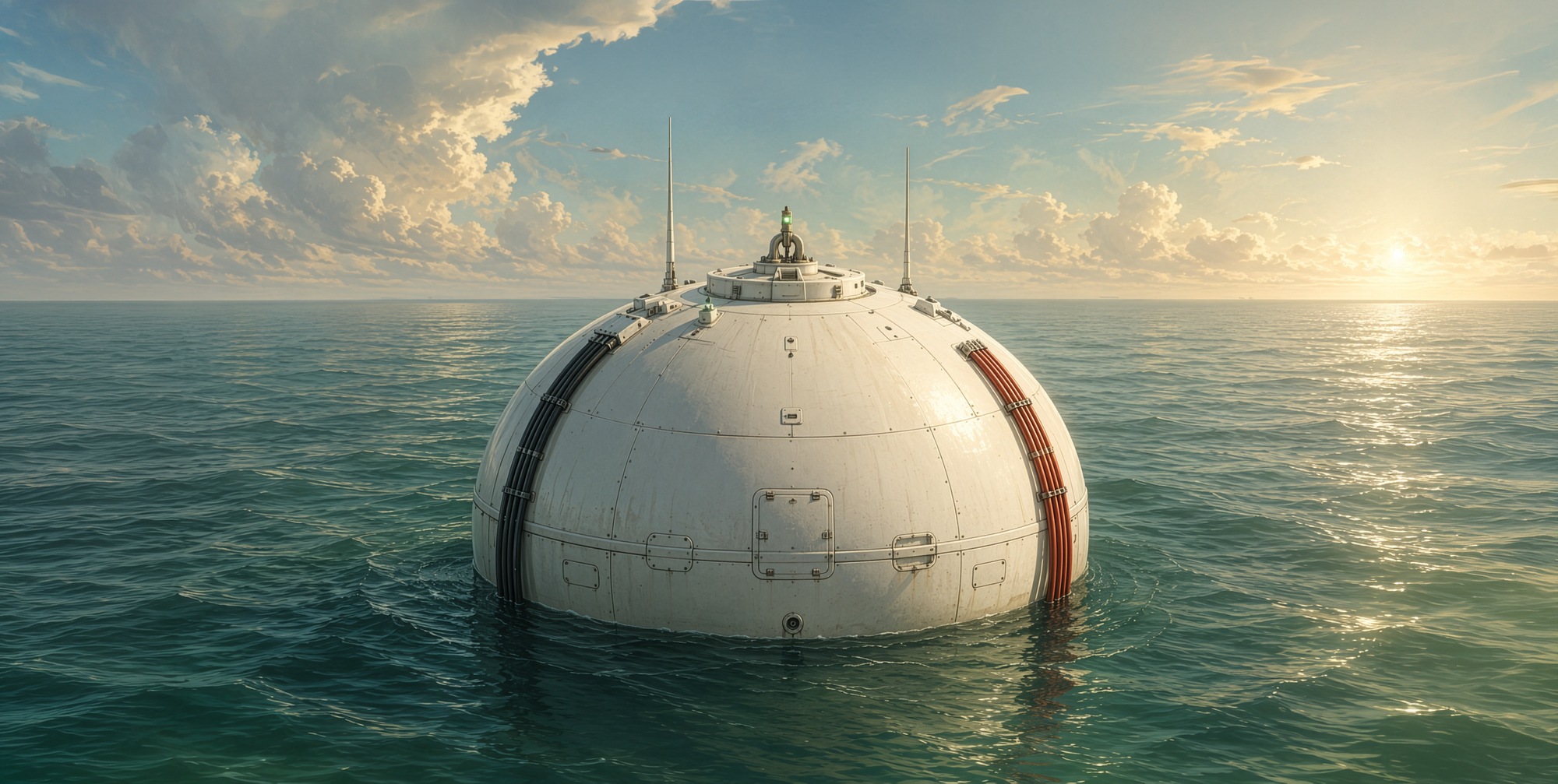 Artist rendition of a Panthalassa floating data center node