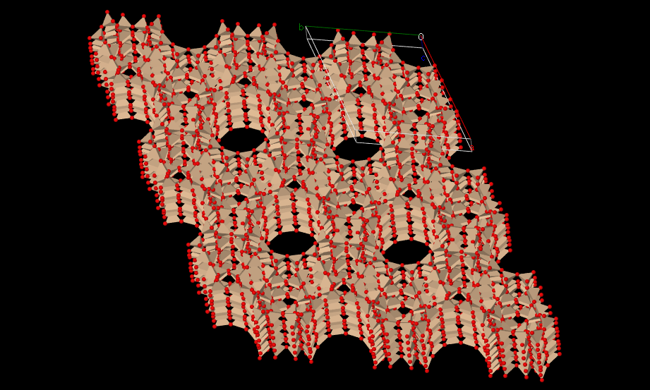 A hypothetical zeolite that has not been found in nature