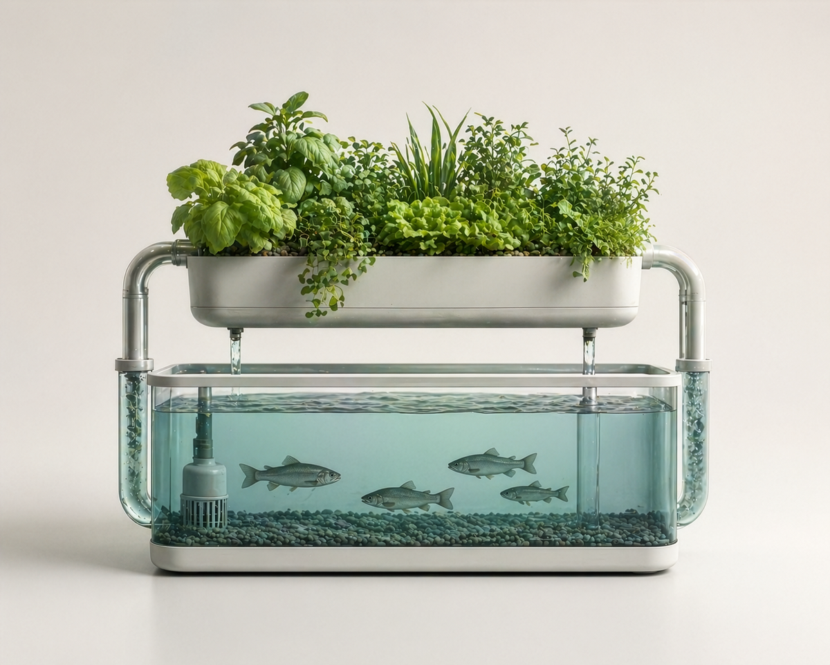 Perpetual Aquaponics System - Prototype Example