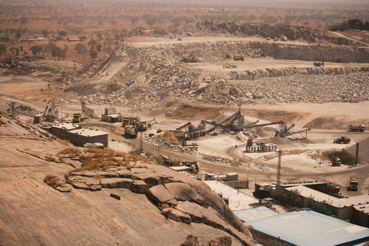 Aerial View of Quarry in Kaduna, Nigeria