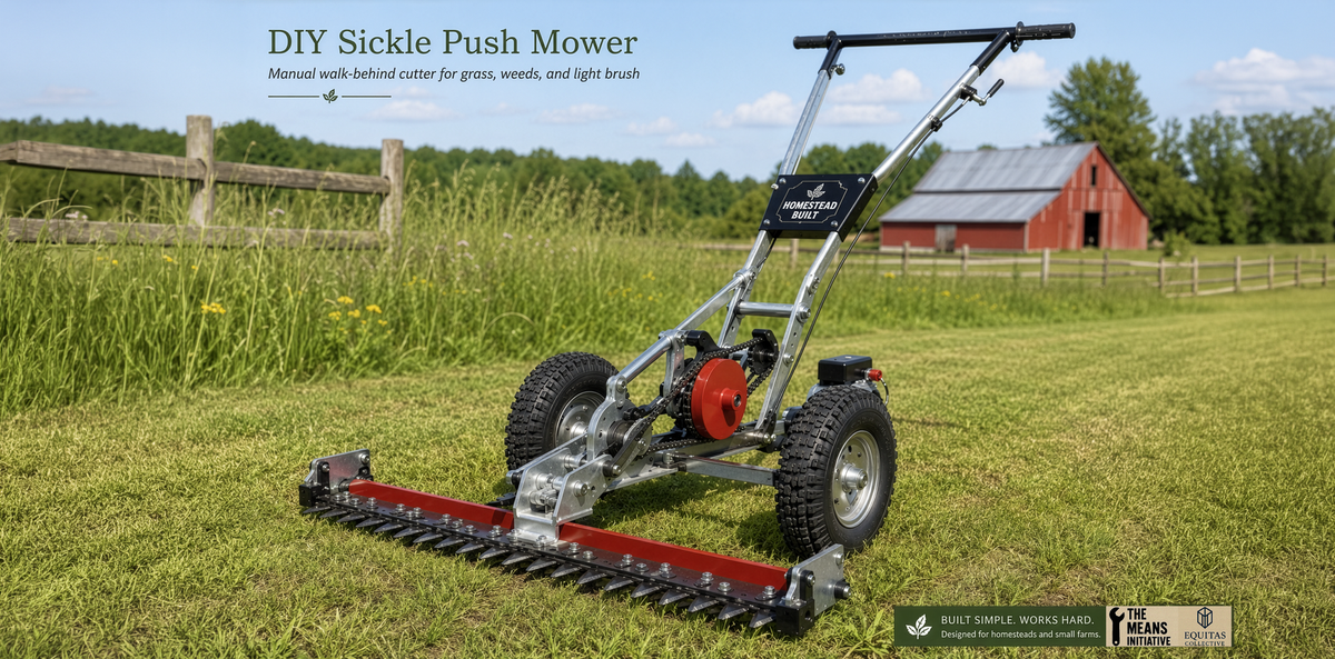 DIY Sickle Push Mower - DeepData Free Open-Source Design