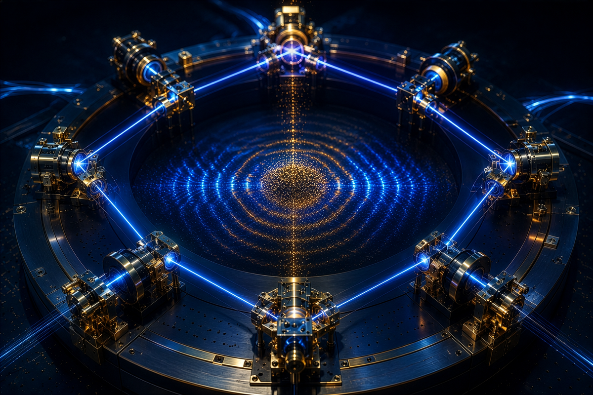 Conceptual Artistic Rendition of Quantum Navigation - Bose-Einstein Condensate - Sagnac Ring