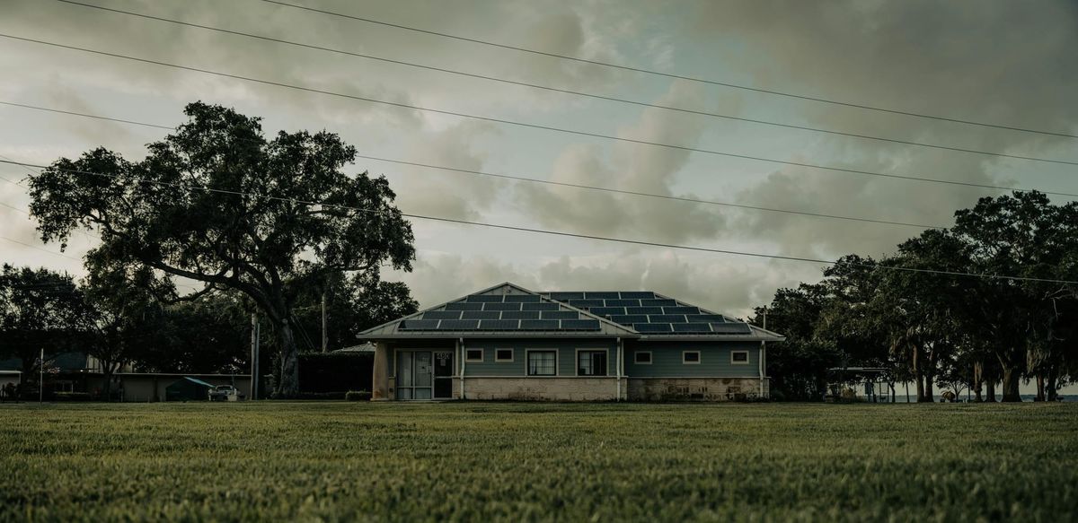 A home with solar panels