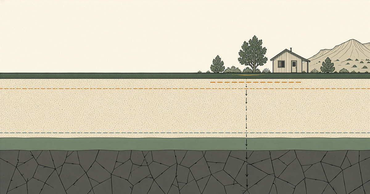 Artist Stratigraphic Rendition of Off-grid site in Oregon