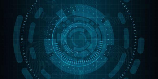 A cyber-techno aesthetic data sci-fi symbolic image.