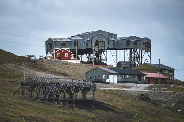 Buildings on Svalbard Island