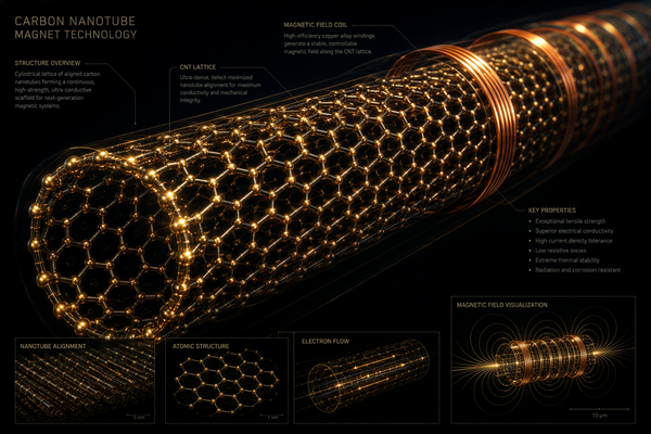 Cylindrical Carbon Nanotube - Atomic Scale Visualization