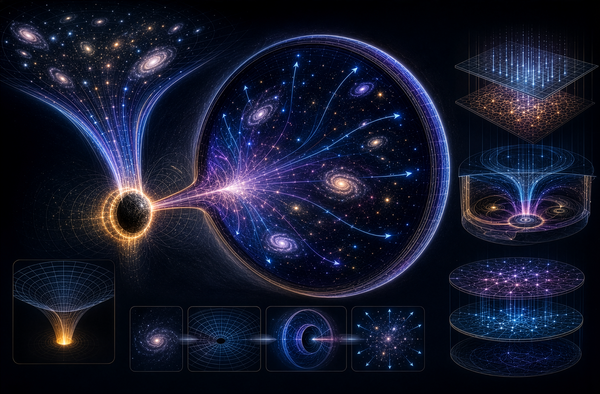 Conceptual Diagram of Displacement Cosmology - Universe Contained within Black Hole